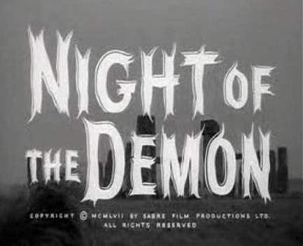 opening titles for Night of the Demon