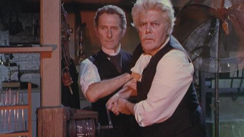 Peter Cushing and Thorley Walters in Frankenstein Created Woman