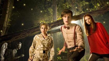 Alex Kingston, Matt Smith and Karen Gillan in Doctor Who